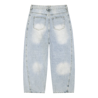 FLOWER BARREL LEG JEANS